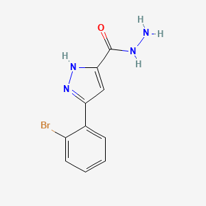 molecular formula C10H9BrN4O B6071185 3-(2-bromophenyl)-1H-pyrazole-5-carbohydrazide 