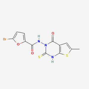 5-bromo-N-(2-mercapto-6-methyl-4-oxothieno[2,3-d]pyrimidin-3(4H)-yl)-2-furamide