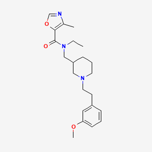 molecular formula C22H31N3O3 B6071199 N-ethyl-N-({1-[2-(3-methoxyphenyl)ethyl]-3-piperidinyl}methyl)-4-methyl-1,3-oxazole-5-carboxamide 