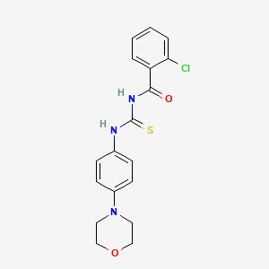 molecular formula C18H18ClN3O2S B6071204 2-chloro-N-({[4-(4-morpholinyl)phenyl]amino}carbonothioyl)benzamide 