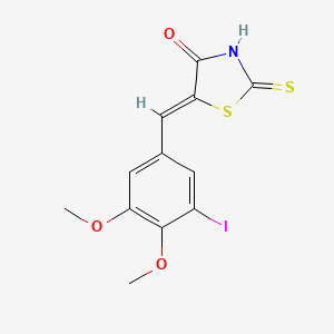 5-(3-iodo-4,5-dimethoxybenzylidene)-2-thioxo-1,3-thiazolidin-4-one