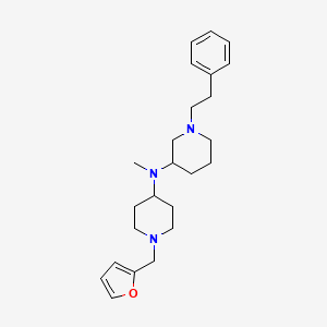 N-[1-(2-furylmethyl)-4-piperidinyl]-N-methyl-1-(2-phenylethyl)-3-piperidinamine