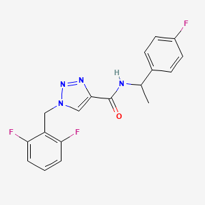 molecular formula C18H15F3N4O B6071223 1-(2,6-difluorobenzyl)-N-[1-(4-fluorophenyl)ethyl]-1H-1,2,3-triazole-4-carboxamide 