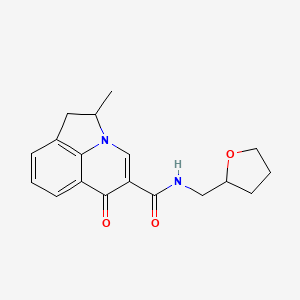 molecular formula C18H20N2O3 B6071224 2-methyl-6-oxo-N-(tetrahydro-2-furanylmethyl)-1,2-dihydro-6H-pyrrolo[3,2,1-ij]quinoline-5-carboxamide 