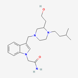 2-(3-{[3-(2-hydroxyethyl)-4-(3-methylbutyl)-1-piperazinyl]methyl}-1H-indol-1-yl)acetamide