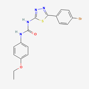 molecular formula C17H15BrN4O2S B6071252 N-[5-(4-bromophenyl)-1,3,4-thiadiazol-2-yl]-N'-(4-ethoxyphenyl)urea 