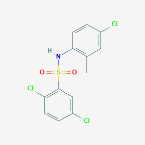 molecular formula C13H10Cl3NO2S B6071275 2,5-二氯-N-(4-氯-2-甲基苯基)苯磺酰胺 