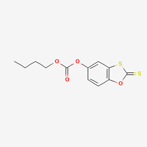 molecular formula C12H12O4S2 B6071282 butyl 2-thioxo-1,3-benzoxathiol-5-yl carbonate 