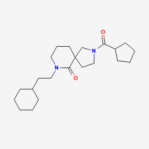molecular formula C22H36N2O2 B6071301 7-(2-cyclohexylethyl)-2-(cyclopentylcarbonyl)-2,7-diazaspiro[4.5]decan-6-one 