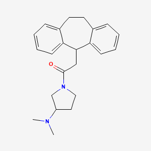 molecular formula C23H28N2O B6071326 1-(10,11-dihydro-5H-dibenzo[a,d][7]annulen-5-ylacetyl)-N,N-dimethyl-3-pyrrolidinamine 