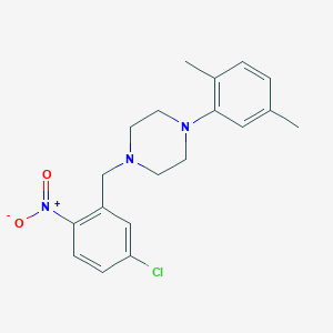 molecular formula C19H22ClN3O2 B6071363 1-(5-chloro-2-nitrobenzyl)-4-(2,5-dimethylphenyl)piperazine 