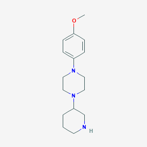 molecular formula C16H25N3O B6071398 1-(4-methoxyphenyl)-4-(3-piperidinyl)piperazine 