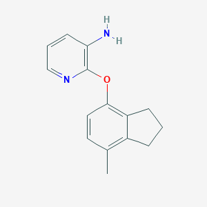 molecular formula C15H16N2O B060714 2-[(7-methyl-2,3-dihydro-1H-inden-4-yl)oxy]pyridin-3-amine CAS No. 175136-11-5