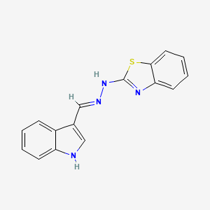 molecular formula C16H12N4S B6071405 1H-indole-3-carbaldehyde 1,3-benzothiazol-2-ylhydrazone CAS No. 92487-22-4