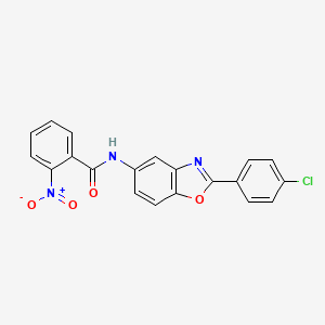molecular formula C20H12ClN3O4 B6071428 N-[2-(4-chlorophenyl)-1,3-benzoxazol-5-yl]-2-nitrobenzamide 