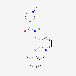 N-{[2-(2,6-dimethylphenoxy)-3-pyridinyl]methyl}-1-methyl-3-pyrrolidinecarboxamide