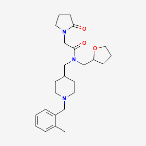 N-{[1-(2-methylbenzyl)-4-piperidinyl]methyl}-2-(2-oxo-1-pyrrolidinyl)-N-(tetrahydro-2-furanylmethyl)acetamide