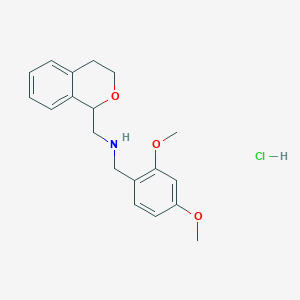 molecular formula C19H24ClNO3 B6071484 (3,4-dihydro-1H-isochromen-1-ylmethyl)(2,4-dimethoxybenzyl)amine hydrochloride 