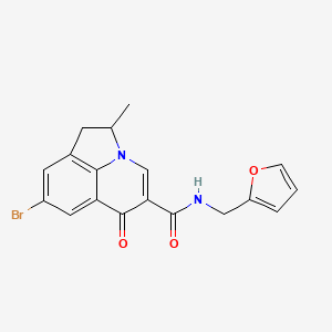 molecular formula C18H15BrN2O3 B6071496 8-bromo-N-(2-furylmethyl)-2-methyl-6-oxo-1,2-dihydro-6H-pyrrolo[3,2,1-ij]quinoline-5-carboxamide 
