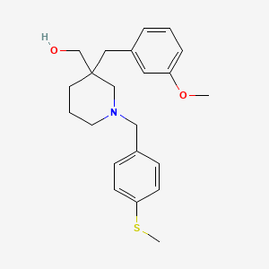 molecular formula C22H29NO2S B6071514 {3-(3-methoxybenzyl)-1-[4-(methylthio)benzyl]-3-piperidinyl}methanol 