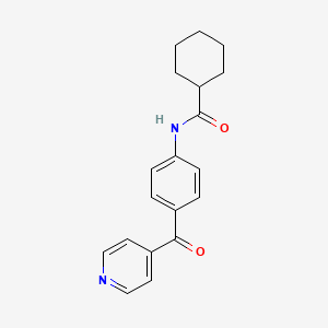 molecular formula C19H20N2O2 B6071530 N-(4-isonicotinoylphenyl)cyclohexanecarboxamide 