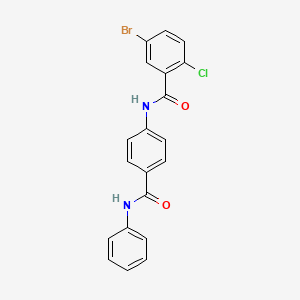 molecular formula C20H14BrClN2O2 B6071538 N-[4-(anilinocarbonyl)phenyl]-5-bromo-2-chlorobenzamide 
