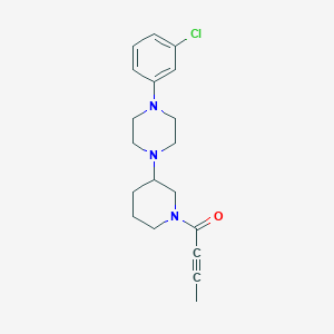 molecular formula C19H24ClN3O B6071546 1-[1-(2-butynoyl)-3-piperidinyl]-4-(3-chlorophenyl)piperazine 