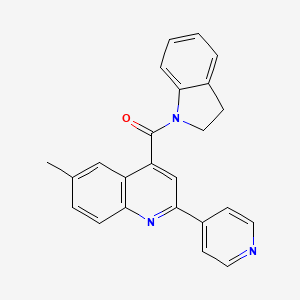 molecular formula C24H19N3O B6071556 4-(2,3-dihydro-1H-indol-1-ylcarbonyl)-6-methyl-2-(4-pyridinyl)quinoline 