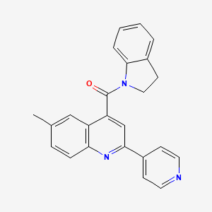 4-(2,3-dihydro-1H-indol-1-ylcarbonyl)-6-methyl-2-(4-pyridinyl)quinoline