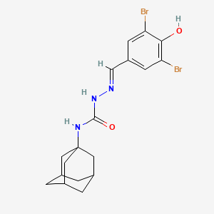 molecular formula C18H21Br2N3O2 B6071572 3,5-dibromo-4-hydroxybenzaldehyde N-1-adamantylsemicarbazone 