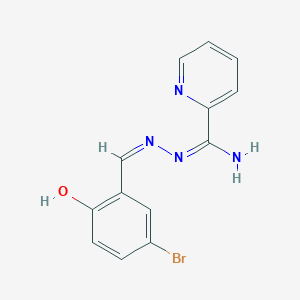 molecular formula C13H11BrN4O B6071599 N'-(5-bromo-2-hydroxybenzylidene)-2-pyridinecarboximidohydrazide 