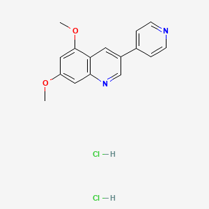 molecular formula C16H16Cl2N2O2 B607160 DMPQ Dihydrochloride CAS No. 1123491-15-5
