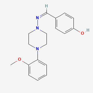 4-({[4-(2-methoxyphenyl)-1-piperazinyl]imino}methyl)phenol