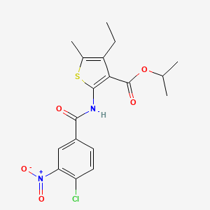 isopropyl 2-[(4-chloro-3-nitrobenzoyl)amino]-4-ethyl-5-methyl-3-thiophenecarboxylate