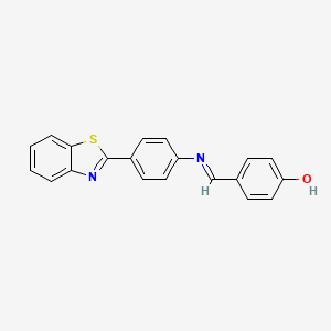 molecular formula C20H14N2OS B6071642 4-({[4-(1,3-benzothiazol-2-yl)phenyl]imino}methyl)phenol 