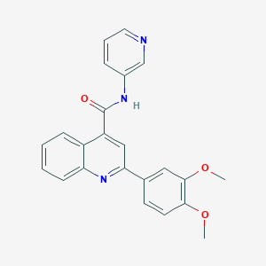 molecular formula C23H19N3O3 B6071651 2-(3,4-dimethoxyphenyl)-N-3-pyridinyl-4-quinolinecarboxamide 