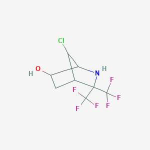 molecular formula C8H8ClF6NO B6071658 7-chloro-3,3-bis(trifluoromethyl)-2-azabicyclo[2.2.1]heptan-6-ol 