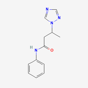 molecular formula C12H14N4O B6071709 N-phenyl-3-(1H-1,2,4-triazol-1-yl)butanamide 