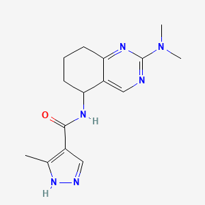 molecular formula C15H20N6O B6071710 N-[2-(dimethylamino)-5,6,7,8-tetrahydro-5-quinazolinyl]-3-methyl-1H-pyrazole-4-carboxamide 
