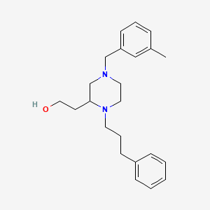 molecular formula C23H32N2O B6071715 2-[4-(3-methylbenzyl)-1-(3-phenylpropyl)-2-piperazinyl]ethanol 
