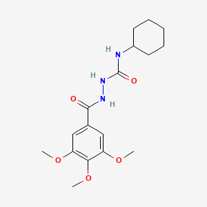 molecular formula C17H25N3O5 B6071716 N-cyclohexyl-2-(3,4,5-trimethoxybenzoyl)hydrazinecarboxamide 