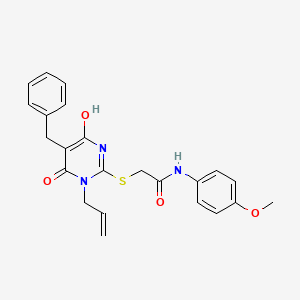 molecular formula C23H23N3O4S B6071720 2-[(1-allyl-5-benzyl-4-hydroxy-6-oxo-1,6-dihydro-2-pyrimidinyl)thio]-N-(4-methoxyphenyl)acetamide 