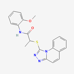 N-(2-methoxyphenyl)-2-([1,2,4]triazolo[4,3-a]quinolin-1-ylthio)propanamide