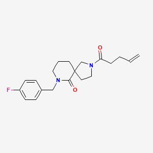 molecular formula C20H25FN2O2 B6071738 7-(4-fluorobenzyl)-2-(4-pentenoyl)-2,7-diazaspiro[4.5]decan-6-one 