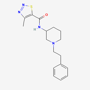 molecular formula C17H22N4OS B6071745 4-methyl-N-[1-(2-phenylethyl)-3-piperidinyl]-1,2,3-thiadiazole-5-carboxamide 