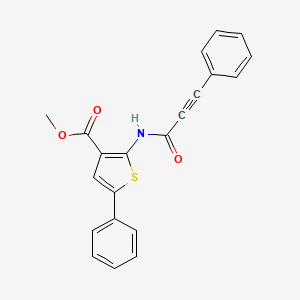 molecular formula C21H15NO3S B6071753 methyl 5-phenyl-2-[(3-phenyl-2-propynoyl)amino]-3-thiophenecarboxylate 