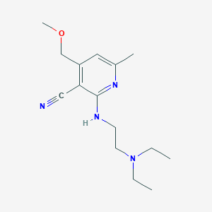 molecular formula C15H24N4O B6071760 2-{[2-(diethylamino)ethyl]amino}-4-(methoxymethyl)-6-methylnicotinonitrile 