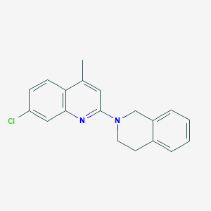 molecular formula C19H17ClN2 B6071787 7-chloro-2-(3,4-dihydro-2(1H)-isoquinolinyl)-4-methylquinoline 