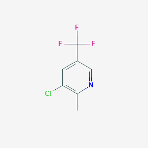 molecular formula C7H5ClF3N B060718 3-Chloro-2-methyl-5-(trifluoromethyl)pyridine CAS No. 175277-30-2