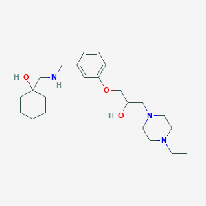 molecular formula C23H39N3O3 B6071802 1-[({3-[3-(4-ethyl-1-piperazinyl)-2-hydroxypropoxy]benzyl}amino)methyl]cyclohexanol 